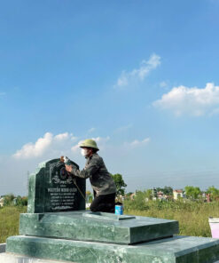 Mộ đá granite xanh ngọc ấn độ