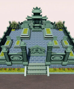 Khuôn viên lan can bao quanh lăng mộ